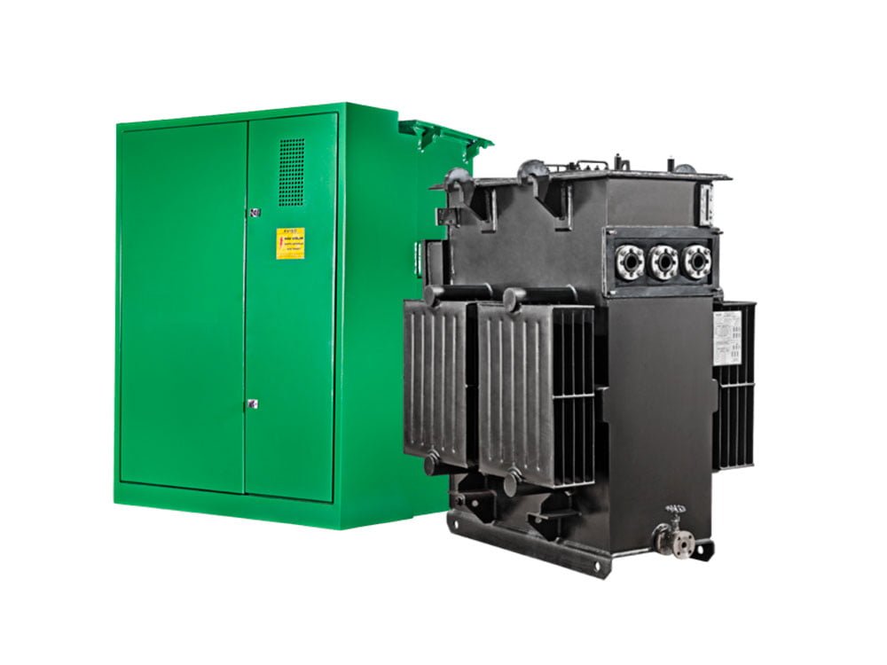 Transformador trifásico do tipo pedestal classe de 15kV a 36kV, Transformado de média tensão